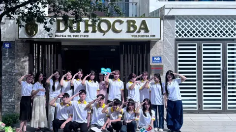 Mặt tiền văn phòng Du Học BA số 82 Đặng Ma La, Hải Phòng